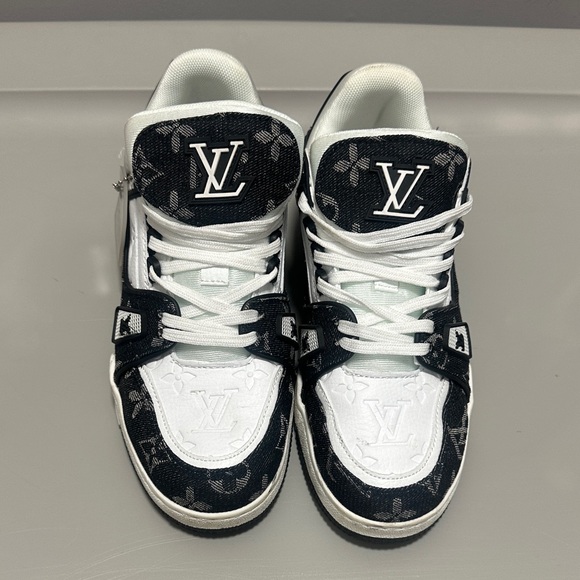 Louis Vuitton Monogram Black and White Sneakers - Picture 1 of 9
